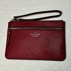 Kate Spade Laurel Way Tinie Wristlet in Red, Card Slots, Classic, Preppy